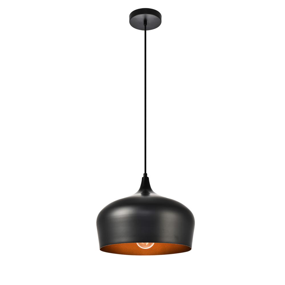 Nora Collection Pendant D11.5in H9in Lt:1 Black finish. Picture 1