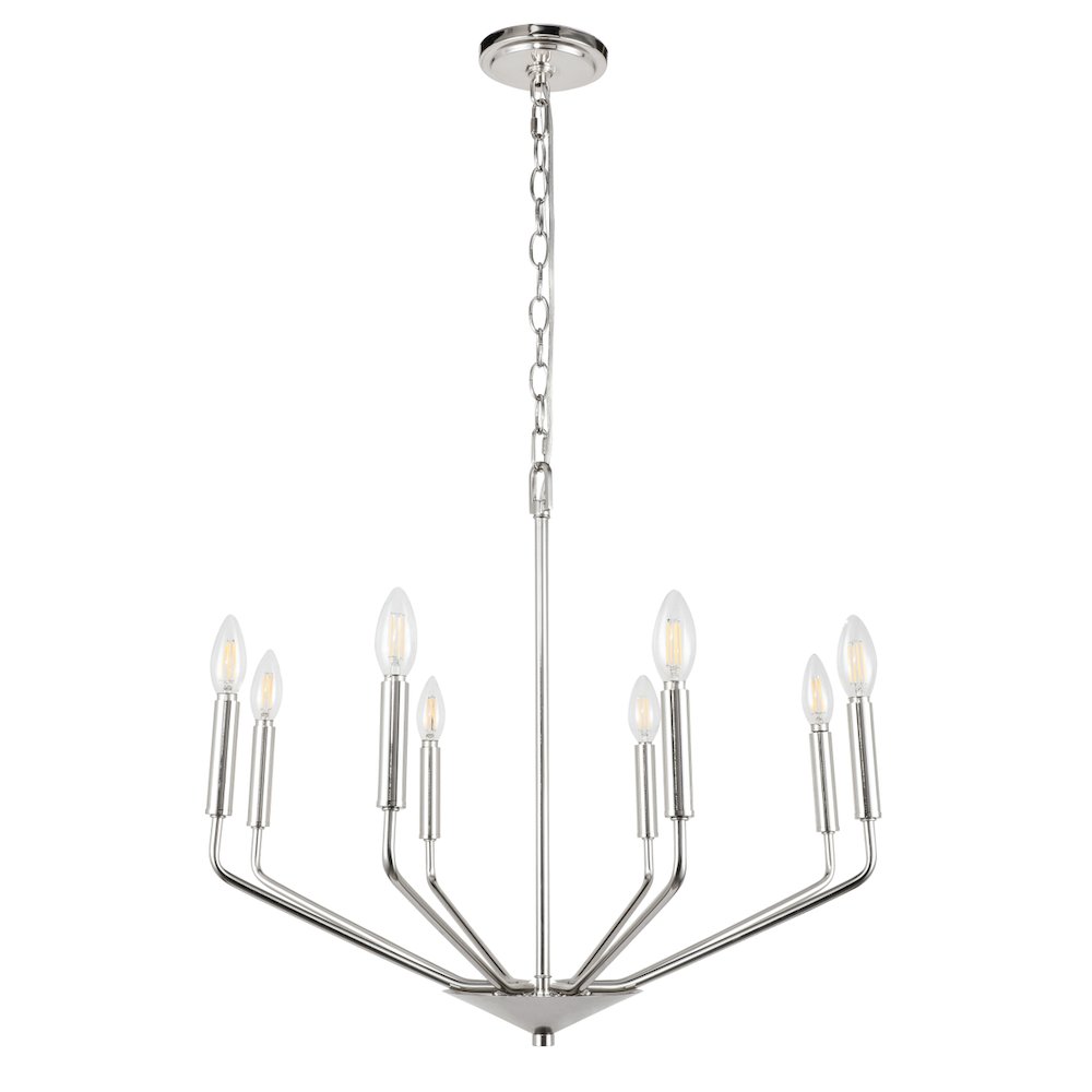Enzo 8 Light Chrome Pendant. Picture 3