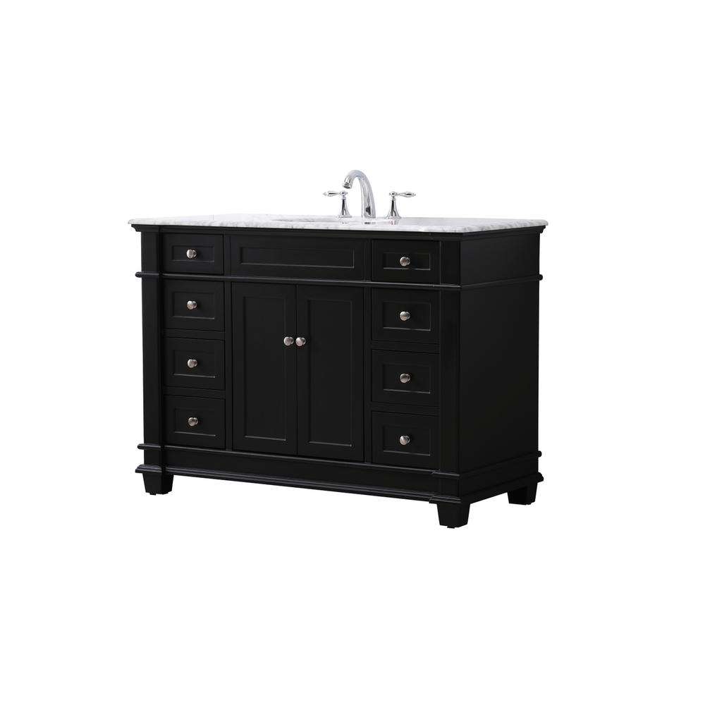 48 inch Single bathroom vanity set in black. Picture 7