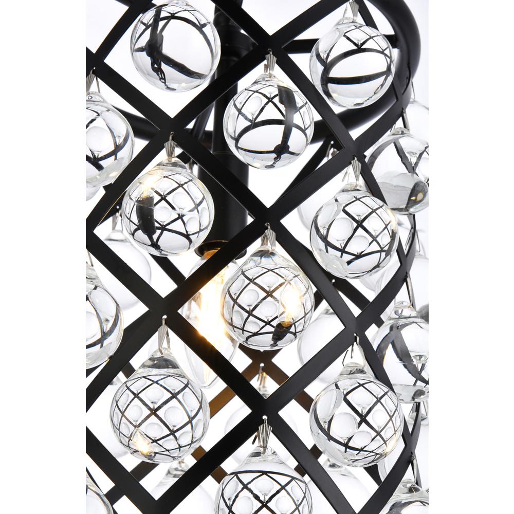 Madison 1 light Matte Black Pendant Clear Royal Cut Crystal. Picture 4