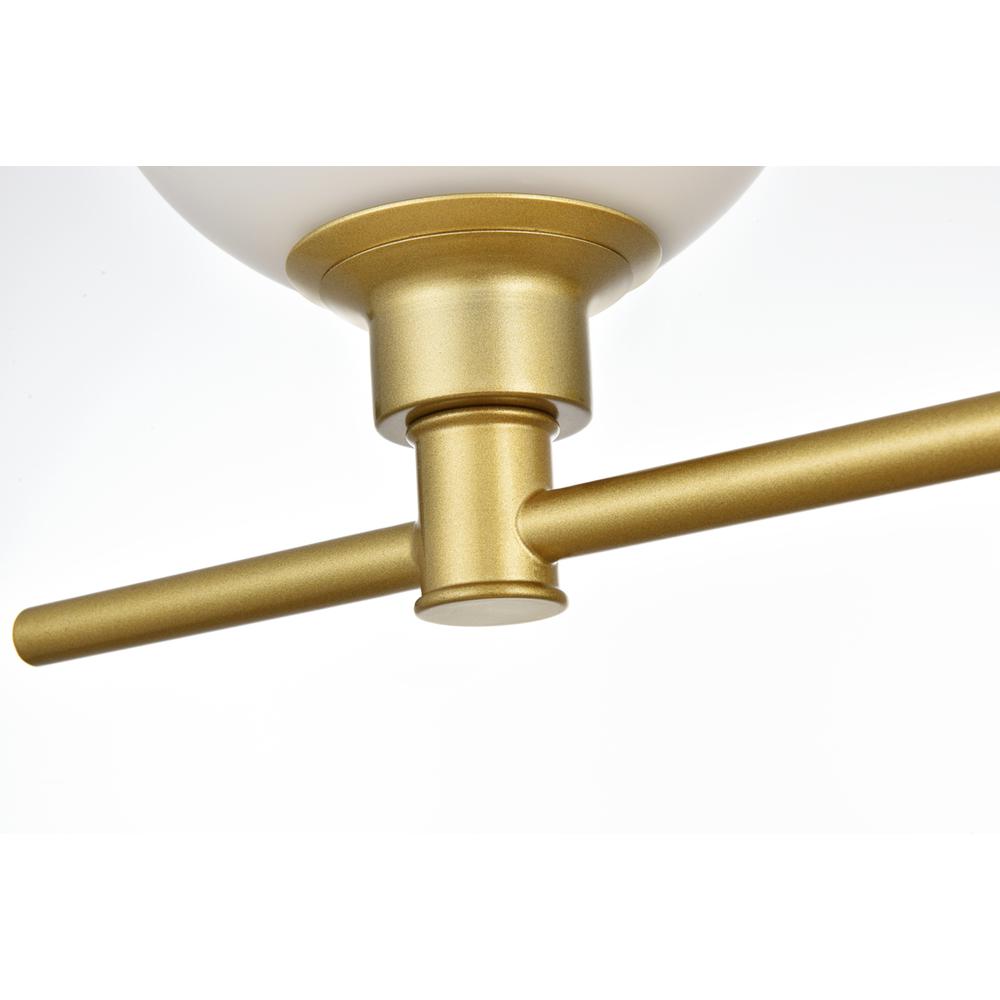 Cordelia 2 light Brass and frosted white Bath Sconce. Picture 5