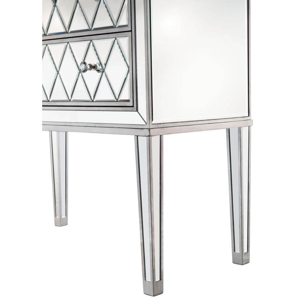 Nightstand 2 drawers 34in. W x 16in. D x 34in. H in antique silver paint. Picture 6