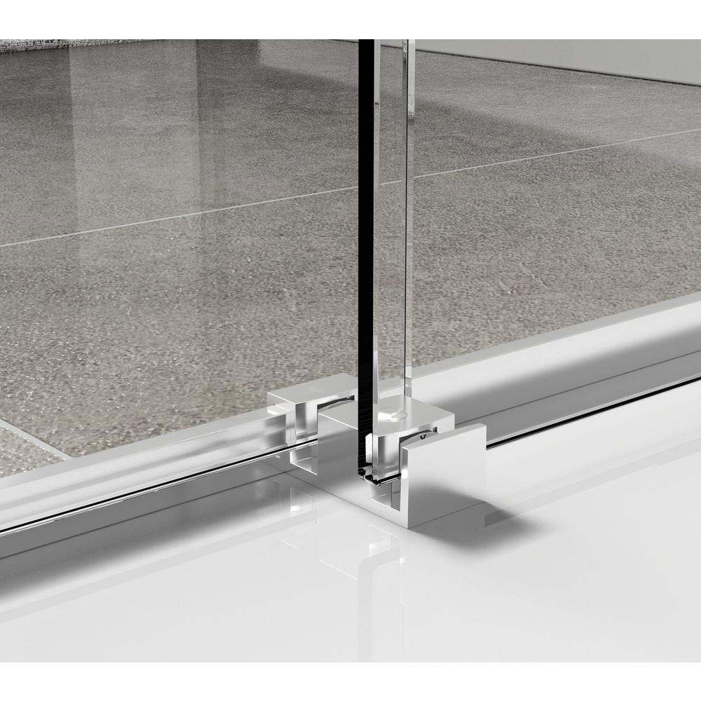 Semi-frameless shower door 48 x 76 Polished Chrome. Picture 9