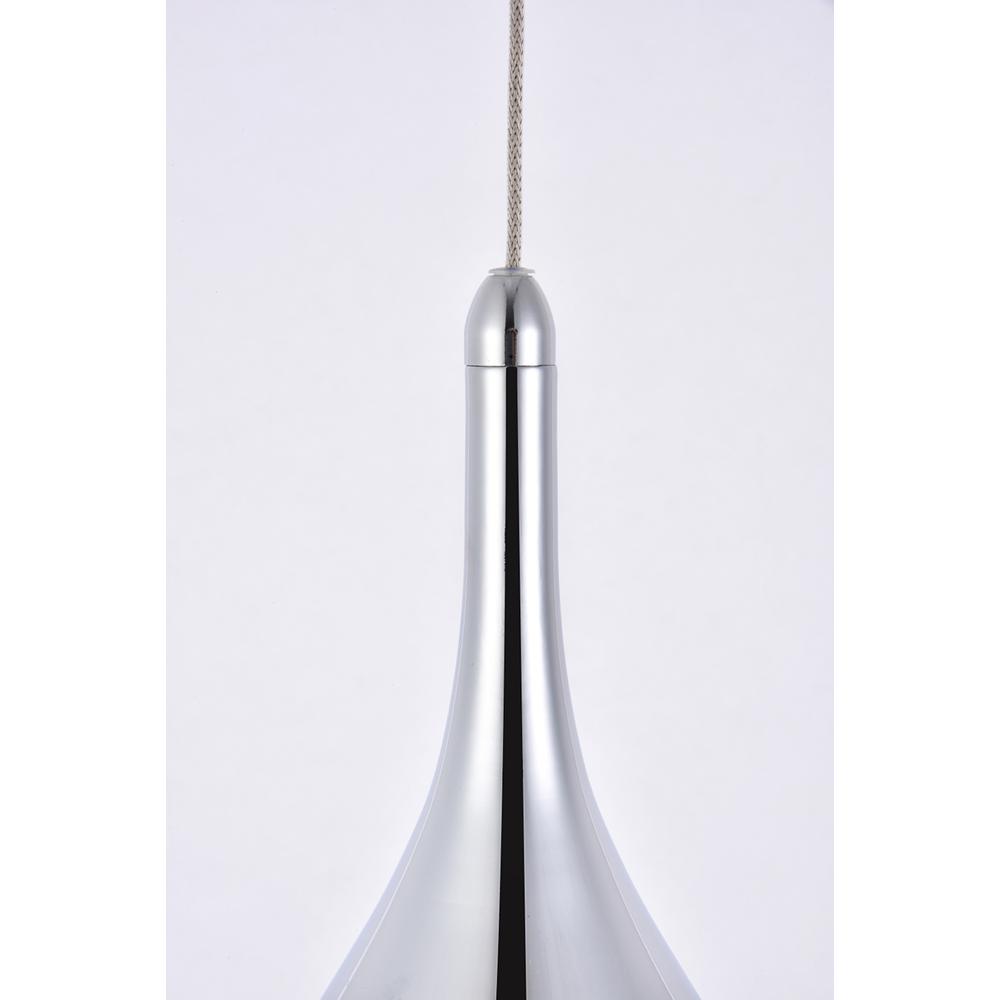 Amherst Collection LED 1-light pendant 5 in x 9in chrome finish. Picture 3