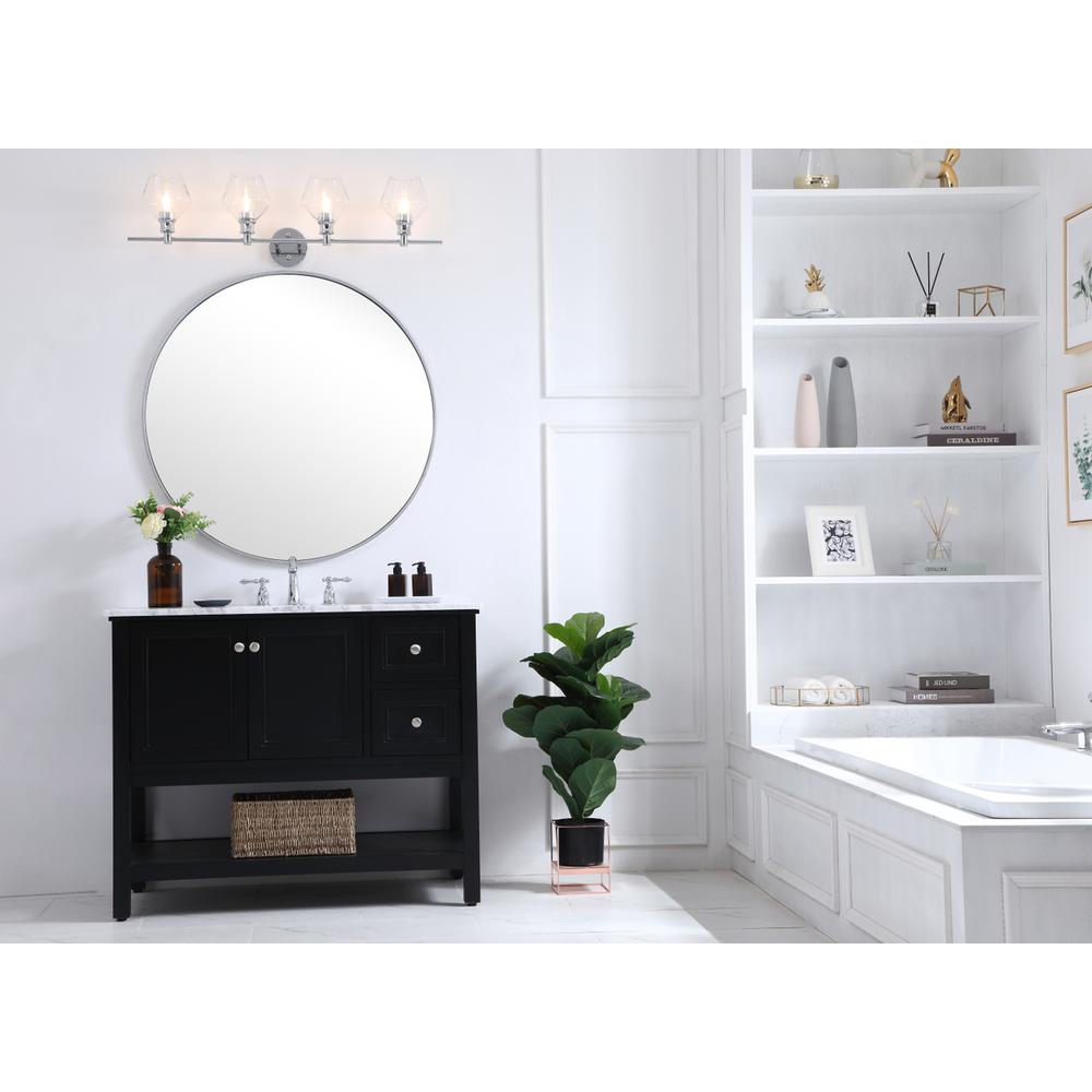 Gene 4 light Chrome and Clear glass Wall sconce. Picture 13
