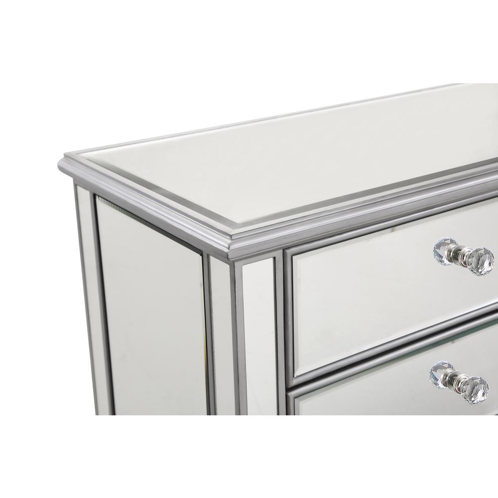 6 Drawer Dresser 48 in. x 18 in. x 32 in. in silver paint. Picture 6