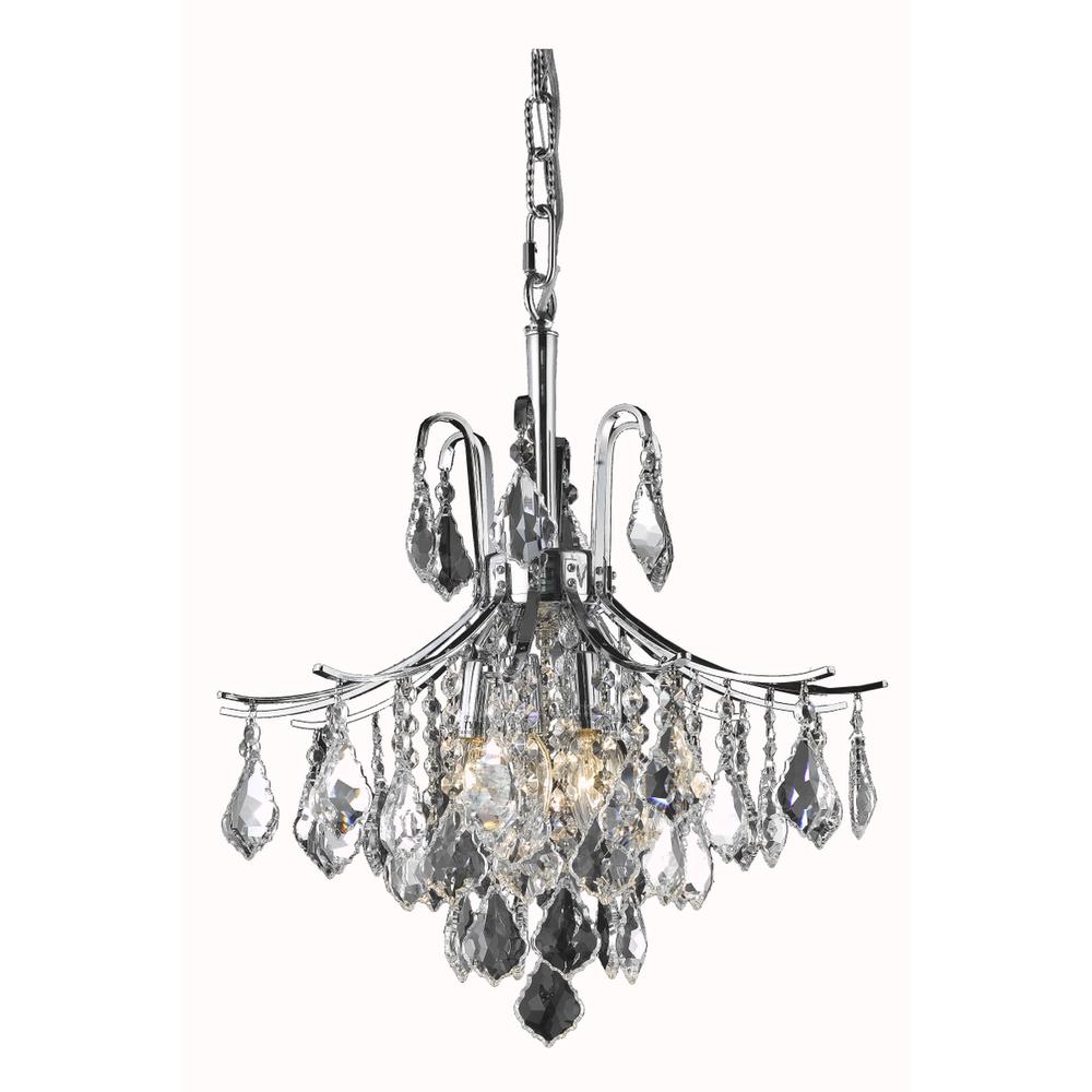 Amelia Collection Pendant D16in H20in Lt:6 Chrome Finish. Picture 1