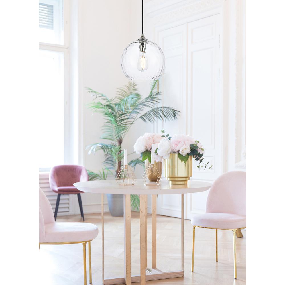 Cashel 10 inch light chrome pendant. Picture 7