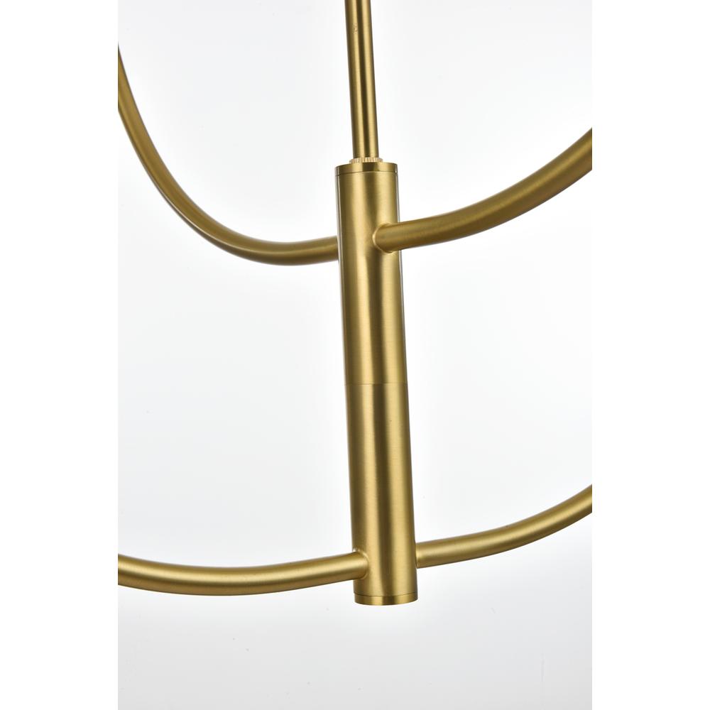 Nyomi 30 inch chandelier in Satin Gold. Picture 4