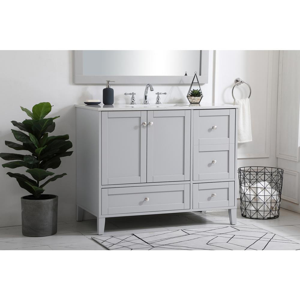 42 inch Single Bathroom Vanity in Grey. Picture 2