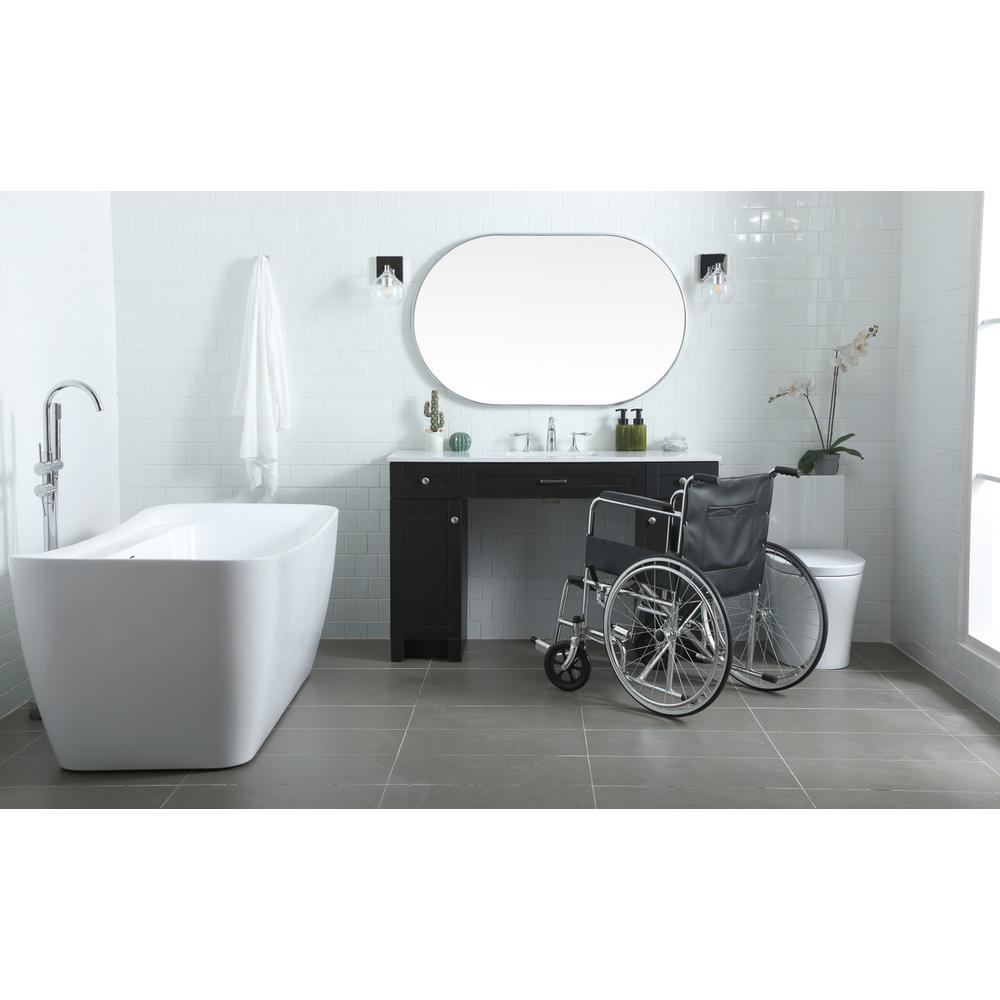 54 Inch ADA Compliant Bathroom Vanity In Black. Picture 4