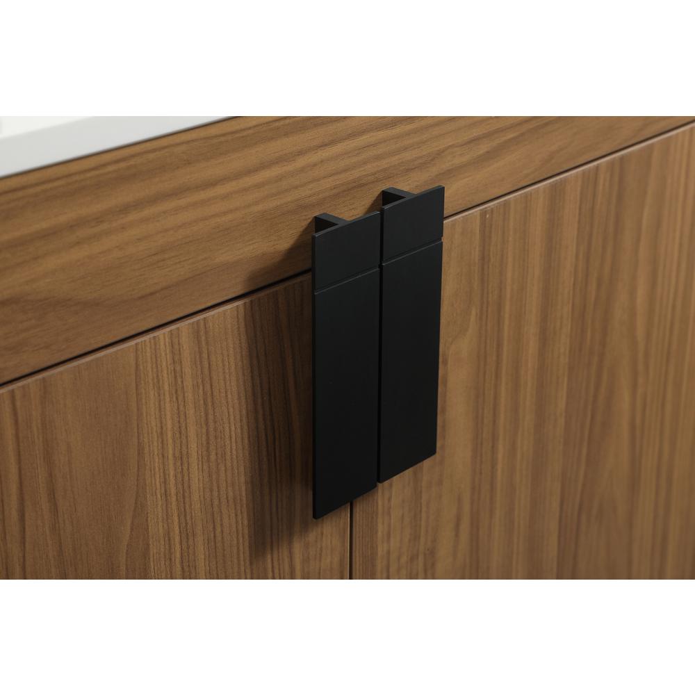 60 inch Single bathroom vanity in walnut brown. Picture 12