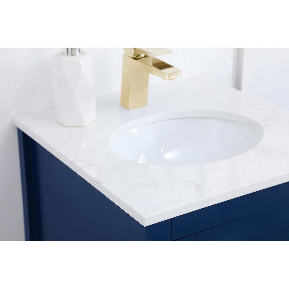 18 inch Single Bathroom Vanity in Blue. Picture 5
