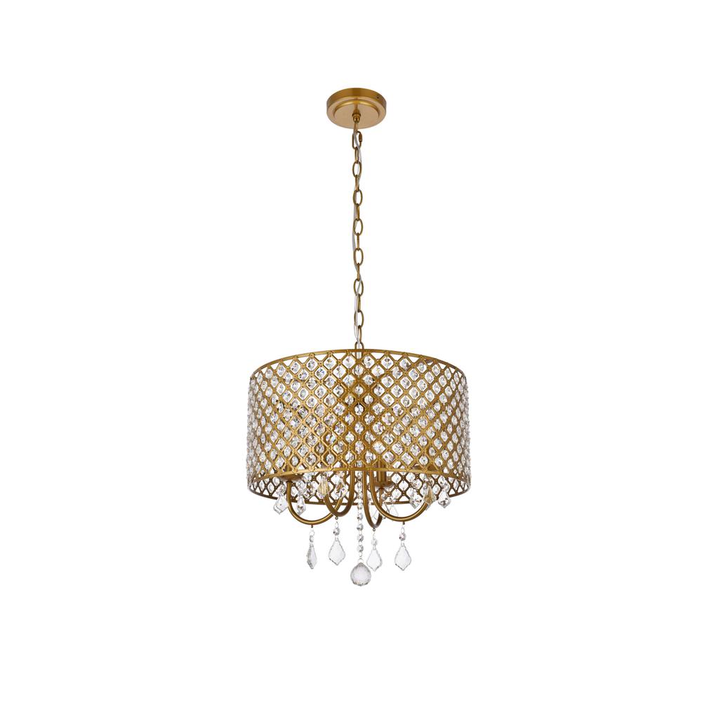 Elise 17 inch pendant in brass. Picture 7