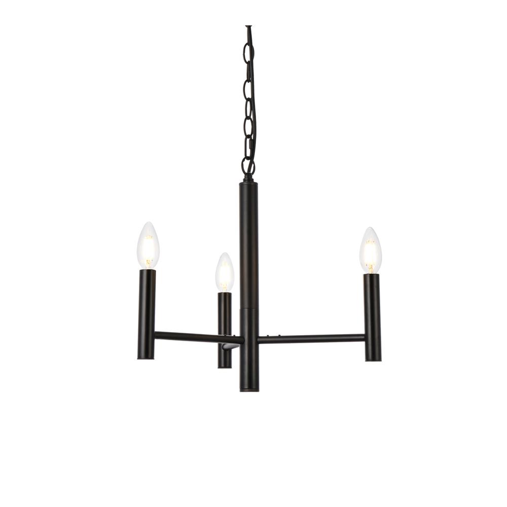 Carmella 3 lights pendant in black. Picture 2