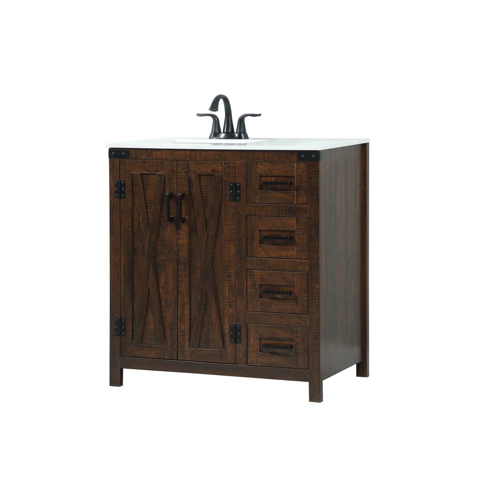 32 inch Single bathroom vanity in expresso. Picture 7