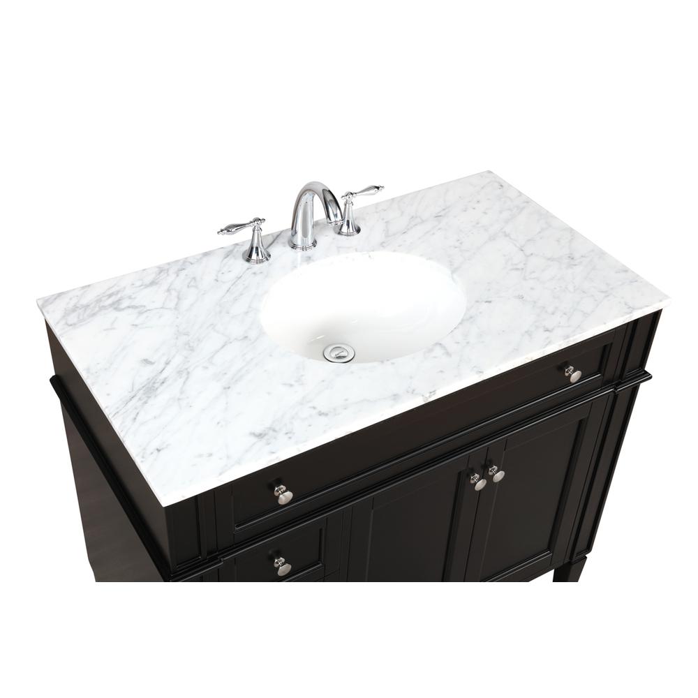 40 inch Single bathroom vanity in Black. Picture 10