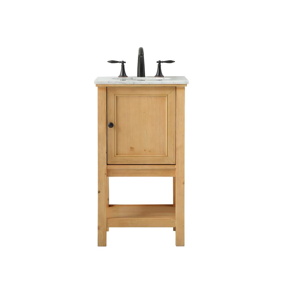 19 inch Single bathroom vanity in natural wood. Picture 1