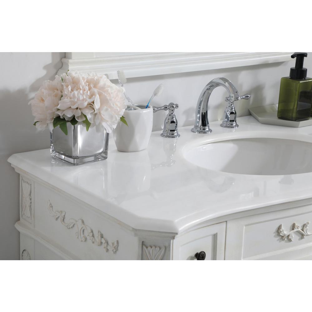 42 inch Single Bathroom vanity in Antique White. Picture 4