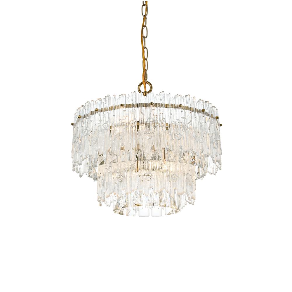 Emilia 15 inch Pendant Light in Satin Gold. Picture 2
