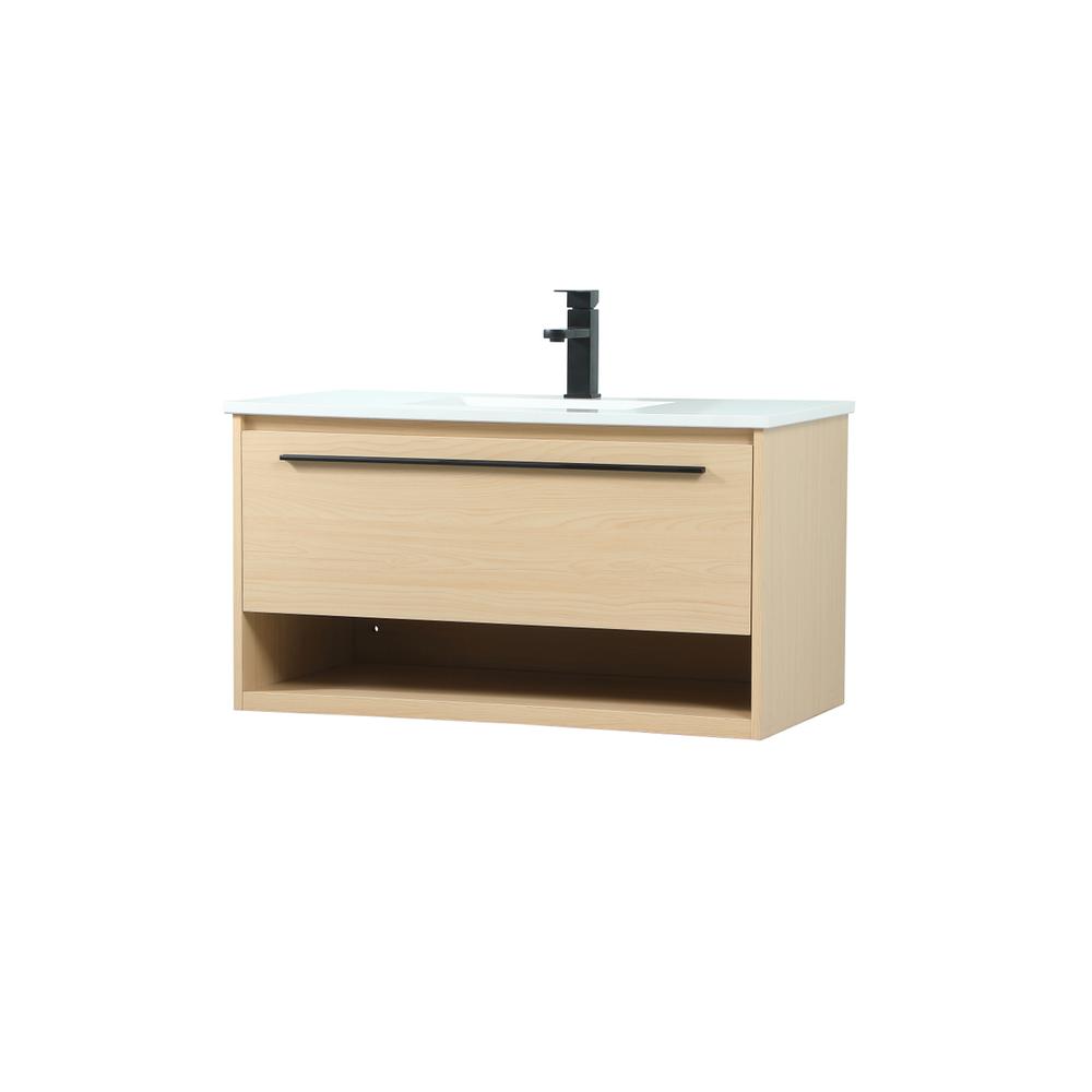 36 inch Single bathroom vanity in maple. Picture 7