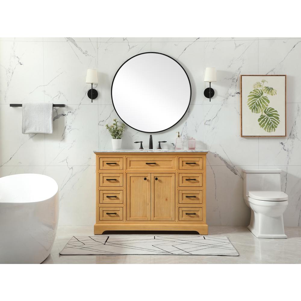 48 inch Single bathroom vanity in natural wood. Picture 4