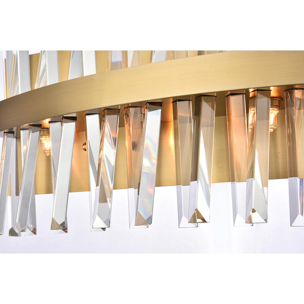 Serephina 24 inch crystal bath sconce in satin gold. Picture 3