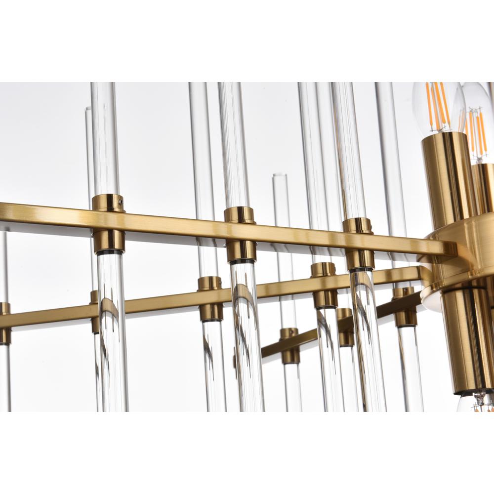 Sienna 27 inch crystal rod pendant in gold. Picture 5