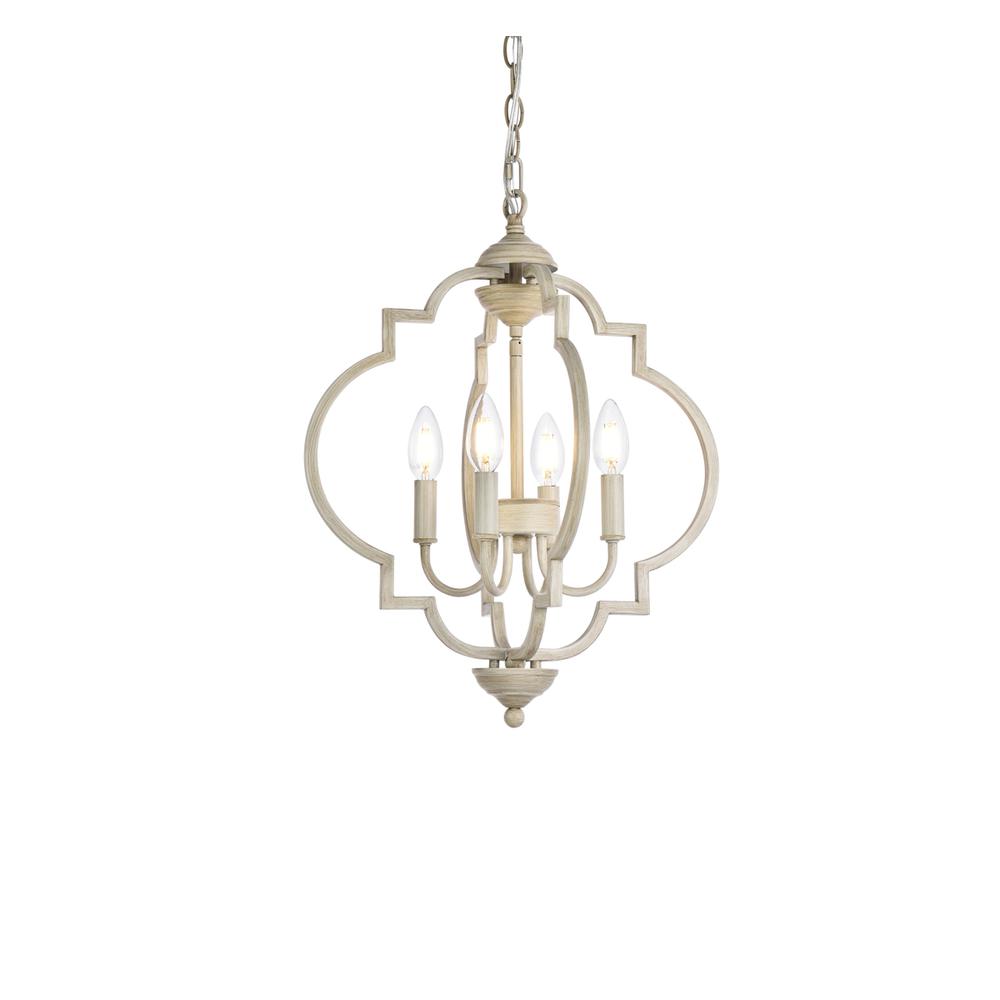 Sandara 4 lights pendant in weathered dove. Picture 2