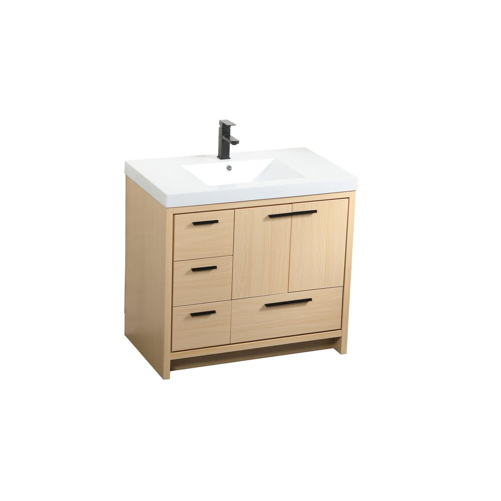 36 inch Single bathroom vanity in Maple. Picture 8