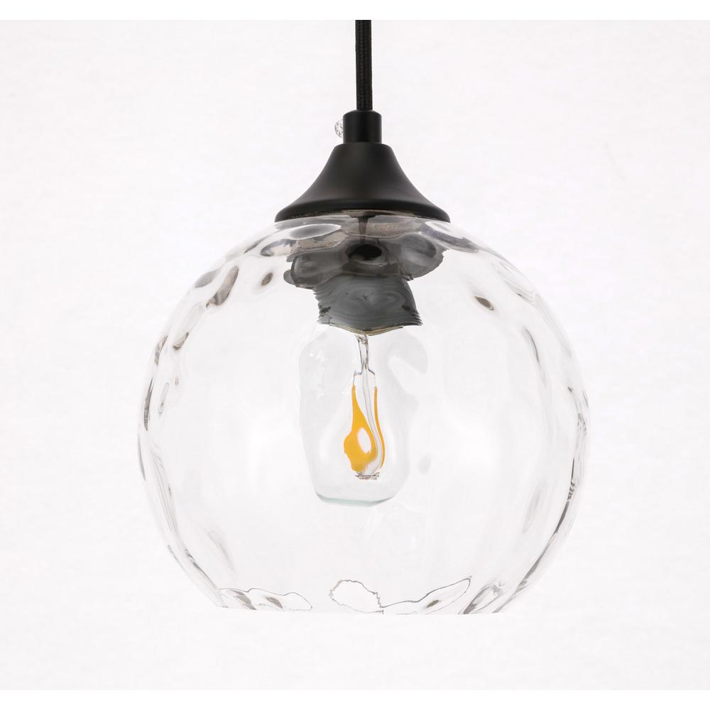 Cashel 1 light Black and Clear glass pendant. Picture 10