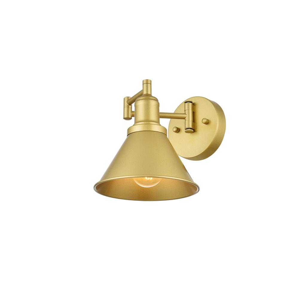 Judson 1 light Brass swing arm wall sconce. Picture 2