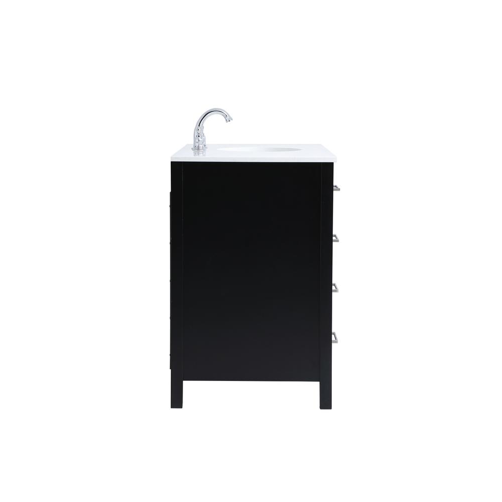 48 inch Single Bathroom Vanity in Black. Picture 13