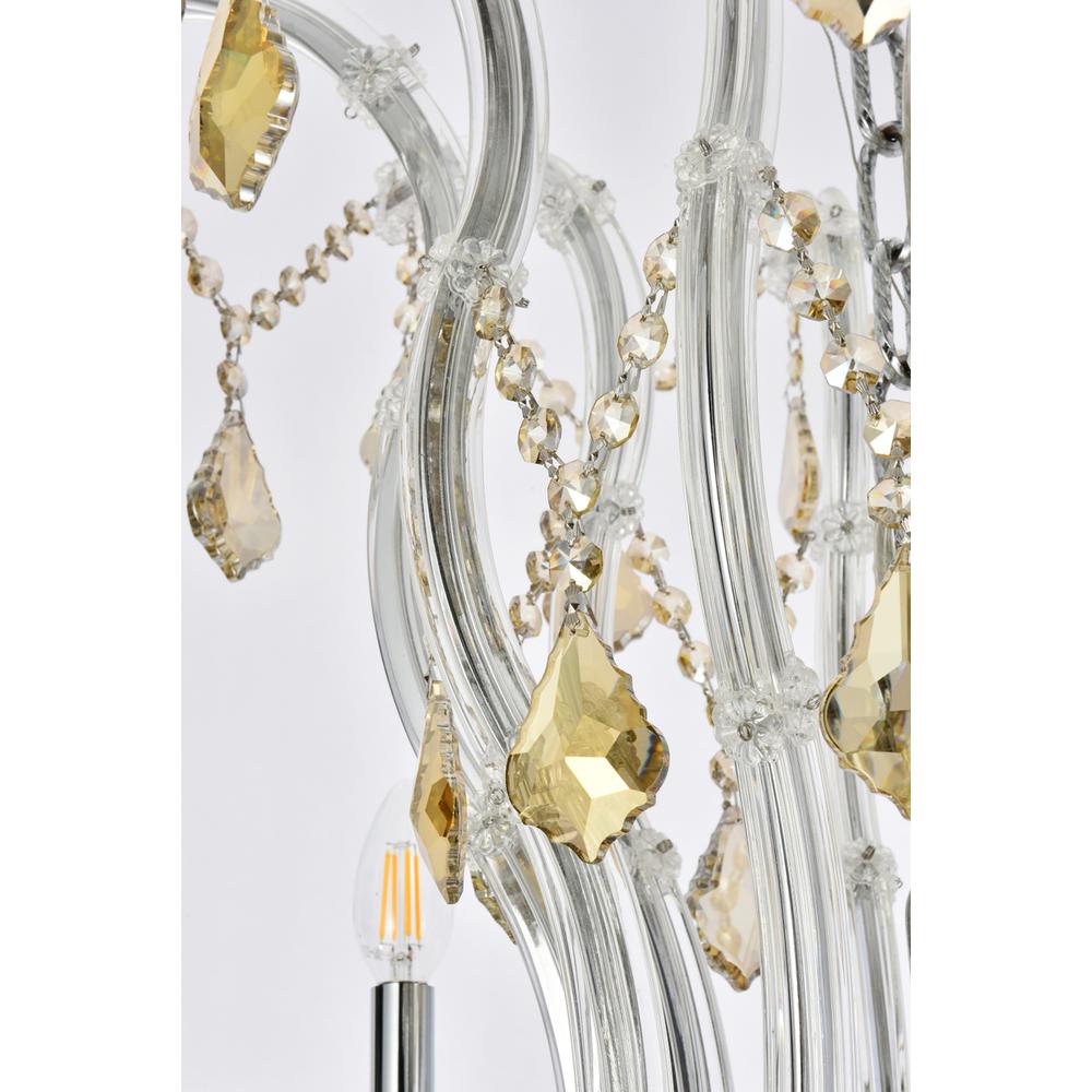 Maria Theresa 41 light Chrome Chandelier Golden Teak (Smoky) Royal Cut Crystal. Picture 5