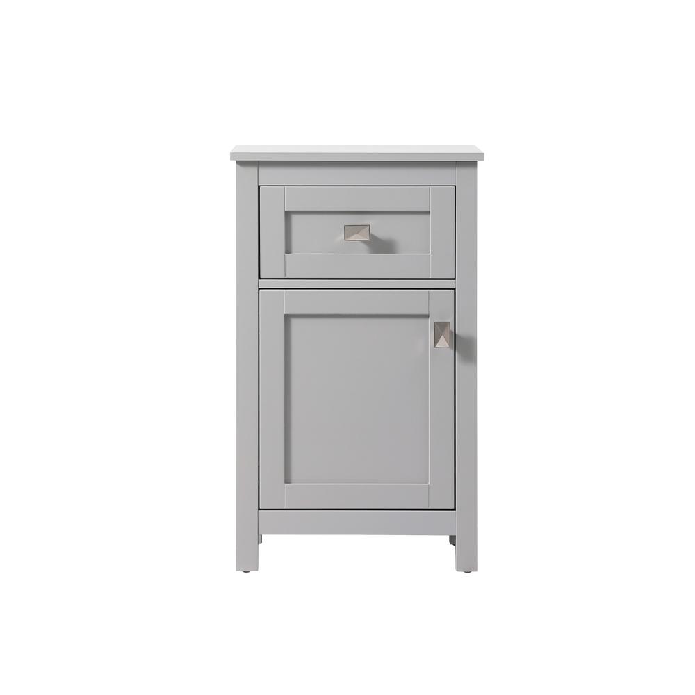 18 Inch Wide Bathroom Storage Freedstanding Cabinet In Grey. Picture 1