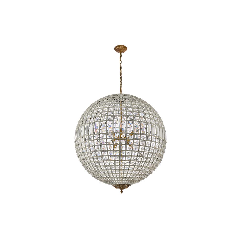 Olivia 8 light French Gold Chandelier Clear Royal Cut Crystal. Picture 6