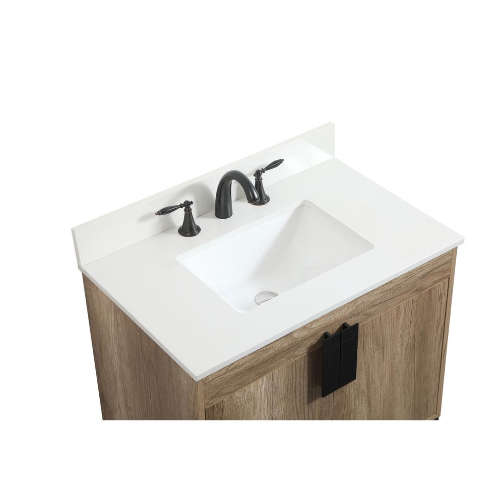 30 inch Single bathroom vanity in natural oak with backsplash. Picture 10