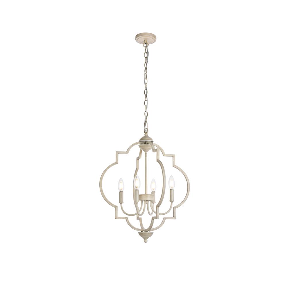Sandara 4 lights pendant in weathered dove. Picture 1