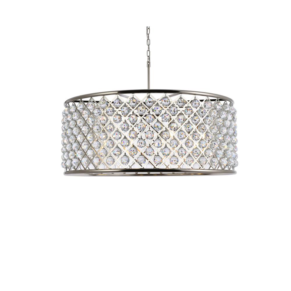 Madison 10 light polished Nickel Chandelier Clear Royal Cut Crystal. Picture 2