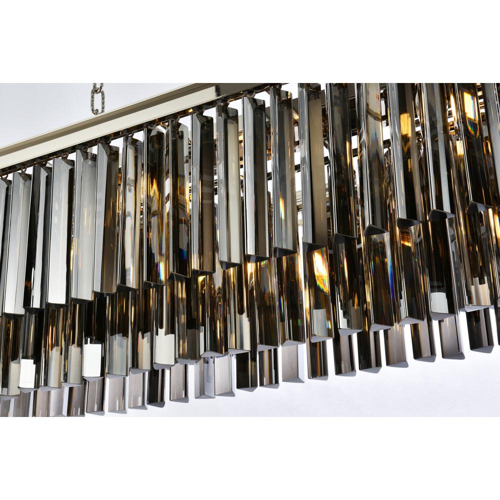 Sydney 12 light polished nickel Chandelier Silver Shade (Grey) Royal Cut Crystal. Picture 3
