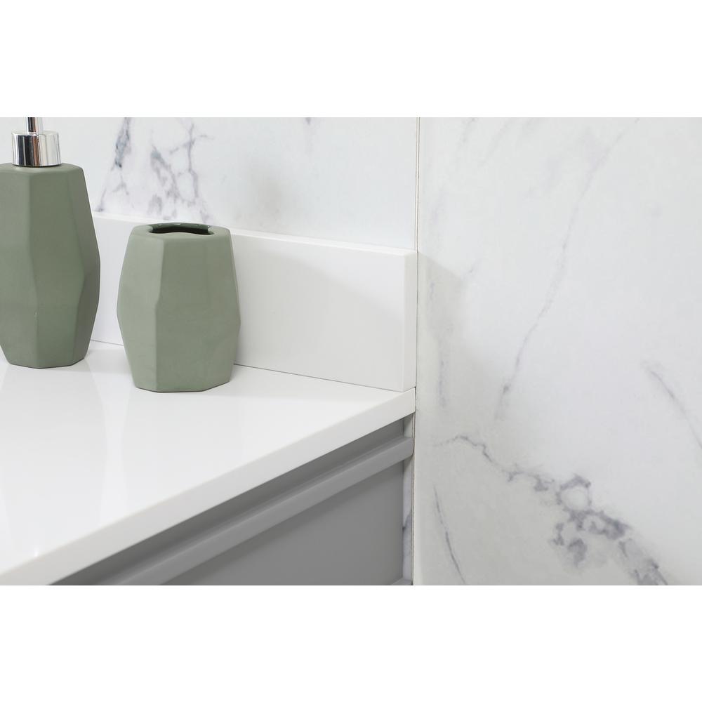 48 inch Single bathroom vanity in grey with backsplash. Picture 5