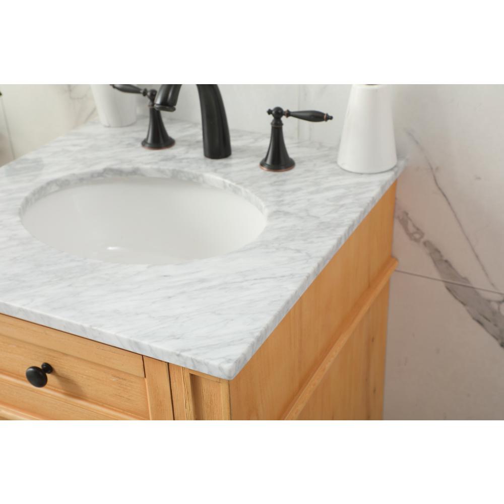 21 inch Single bathroom vanity in natural wood. Picture 5