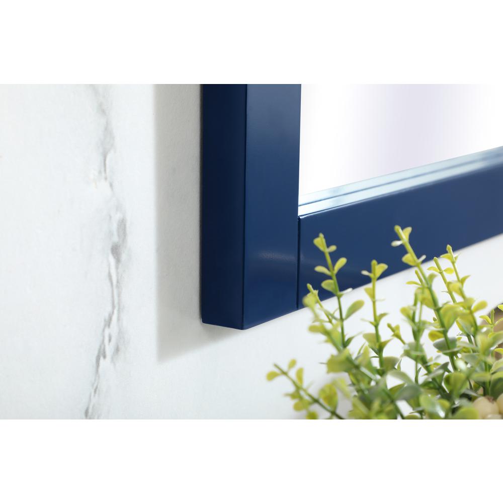 Aqua vanity mirror 18x32 inch in blue. Picture 4