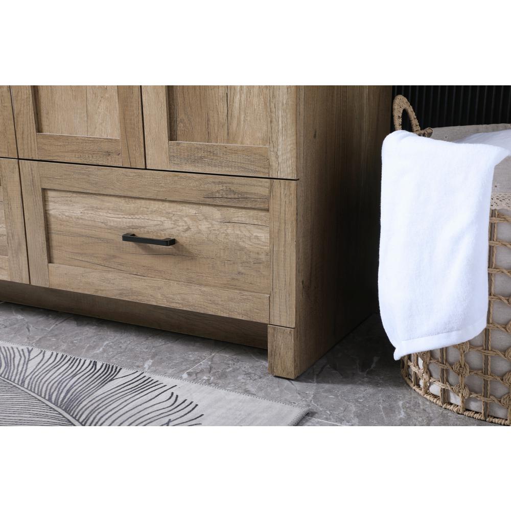 60 Inch Double Bathroom Vanity In Natural Oak. Picture 6