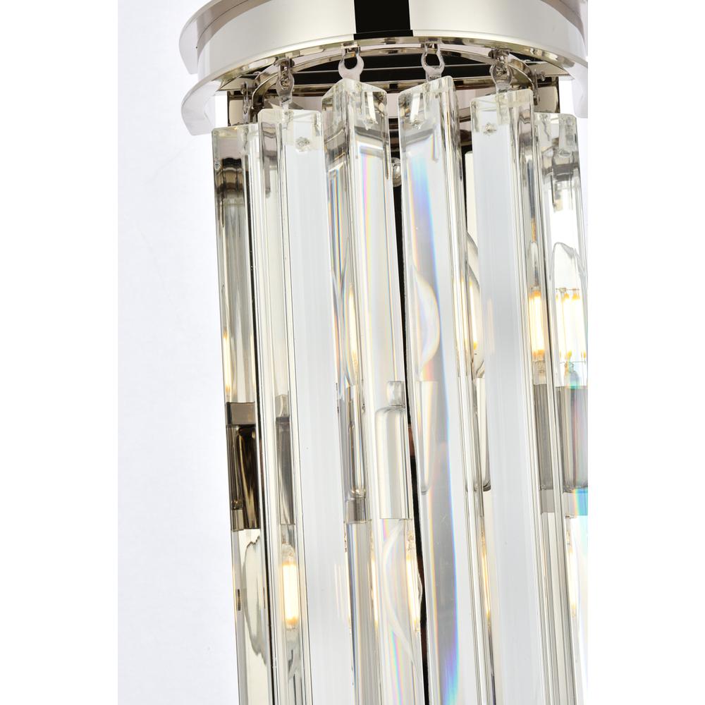 Sydney 2 light polished nickel Wall Sconce Clear Royal Cut Crystal. Picture 4