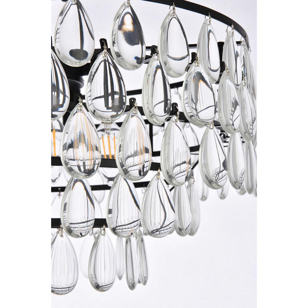 Mila 20 inch flush mount in black. Picture 4