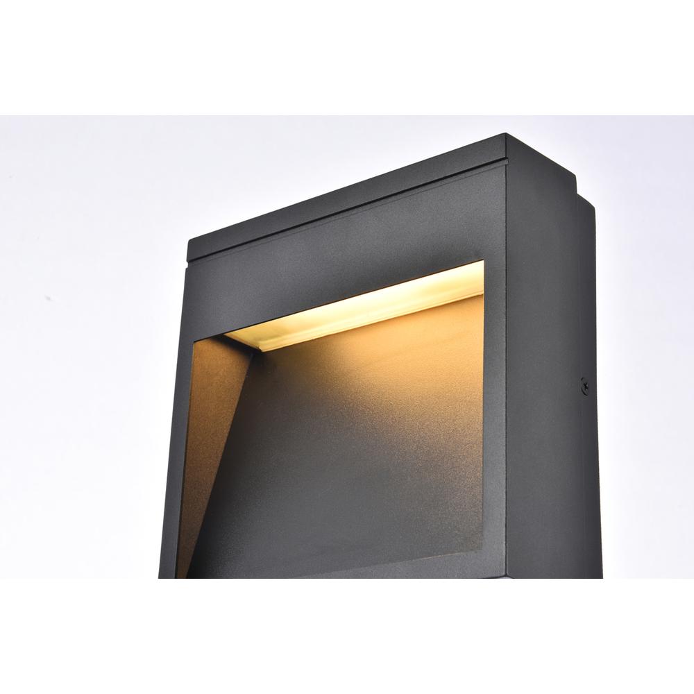 Raine Integrated LED wall sconce in black. Picture 2