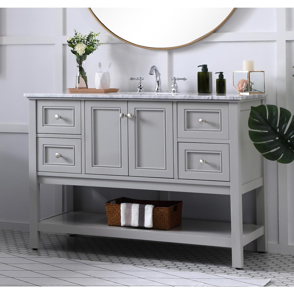 48 inch Single bathroom vanity in natural wood. Picture 2