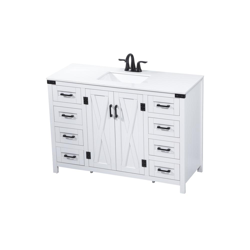 48 inch Single bathroom vanity in white. Picture 8