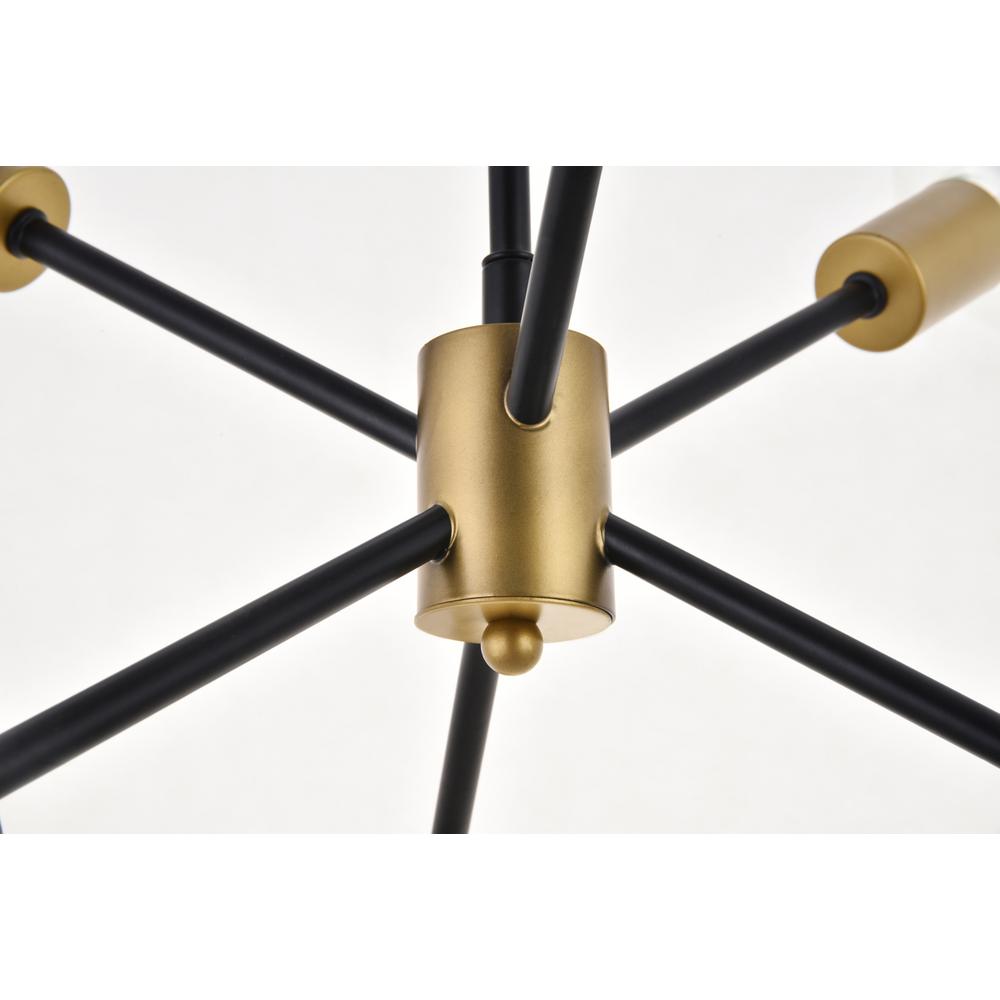 Nolan 6 Light matte black Pendant. Picture 4